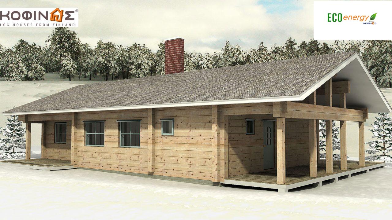 1-story log house XI-130, total surface of 130,00 m²0