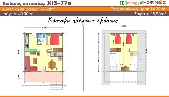 Prokataskeuasmena spitia KOFINAS SA, Energeiaki apodosi, antiseismika, xamili katanalwsi, villa,oikologiki katoikia
