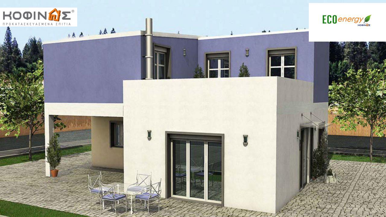 Zweistöckiges Haus D-128a, Gesamtfläche von 128,60 m², Gesamtfläche der überdachten Räume 14,37 m², Balkone 25,75 m². featured image