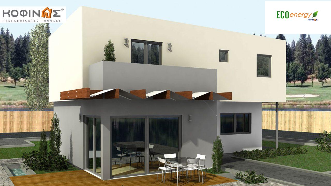 2-story house D-135, total surface of 135,20 m²,covered roofed areas 17.60 m²,balconies 12.41 m²2