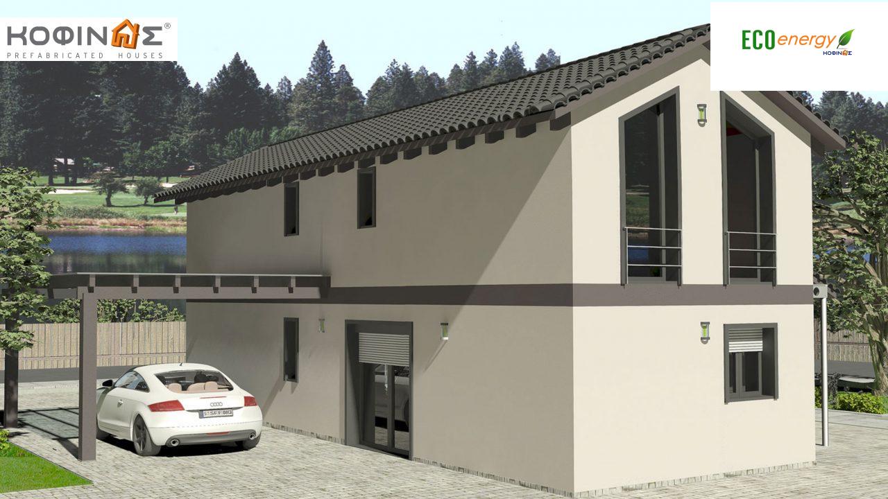 2-story house D-141, total surface of 141,70 m²,covered roofed areas 28.90 m²,balconies 12.00 m²1
