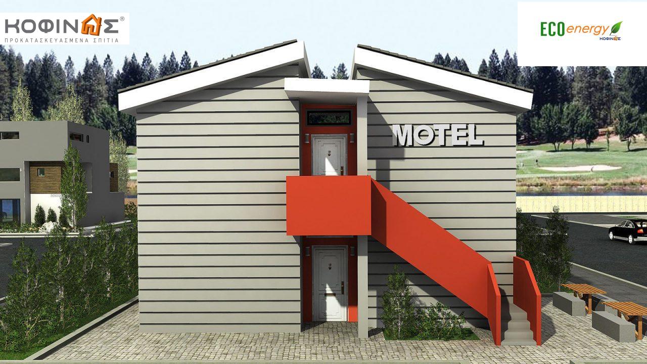 Διώροφο Motel E-394, συνολικής επιφάνειας 394,50 τ.μ., συνολική επιφάνεια στεγασμένων χώρων 22,80 τ.μ.1
