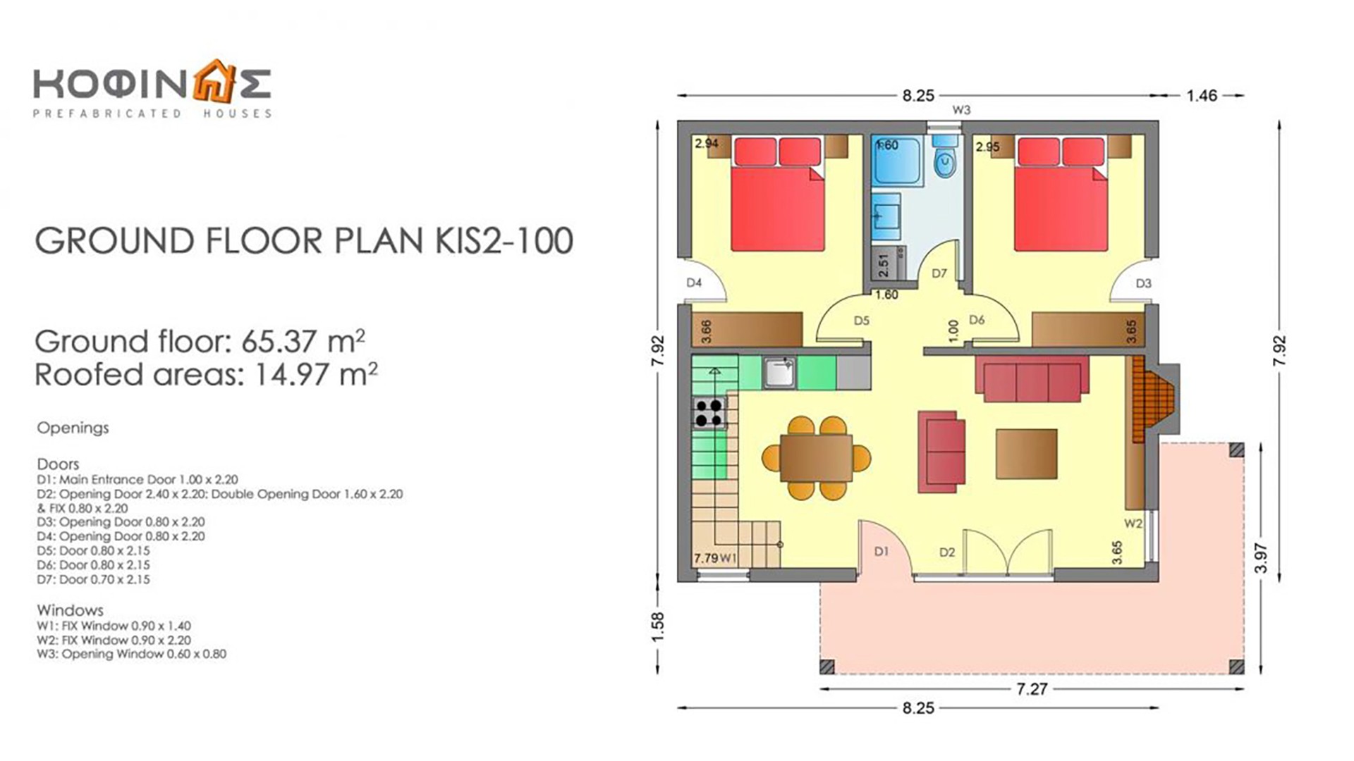 Single story house, KIS2-100 (100,37m²)