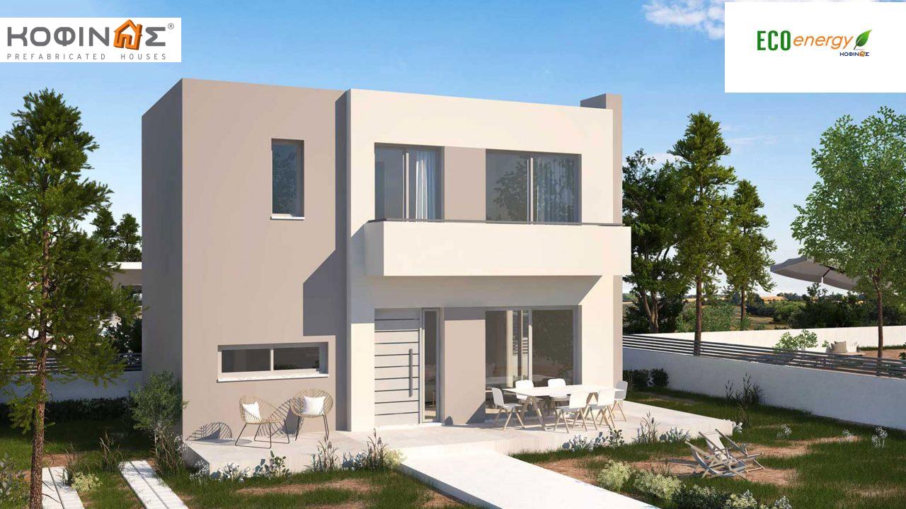 2-story house D-84b, total surface of 84,52 m²,roofed areas 5.15 m²,balconies 5.15 m²0