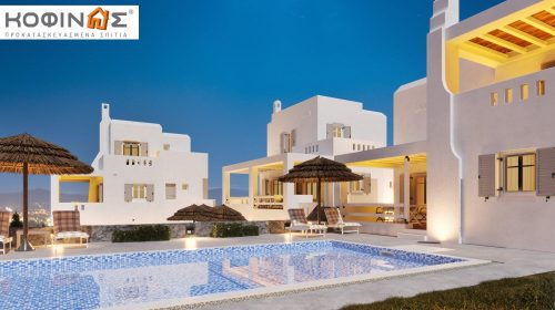 Kofinas prefabricated houses-anti seismic -prasini domisi 2 story house