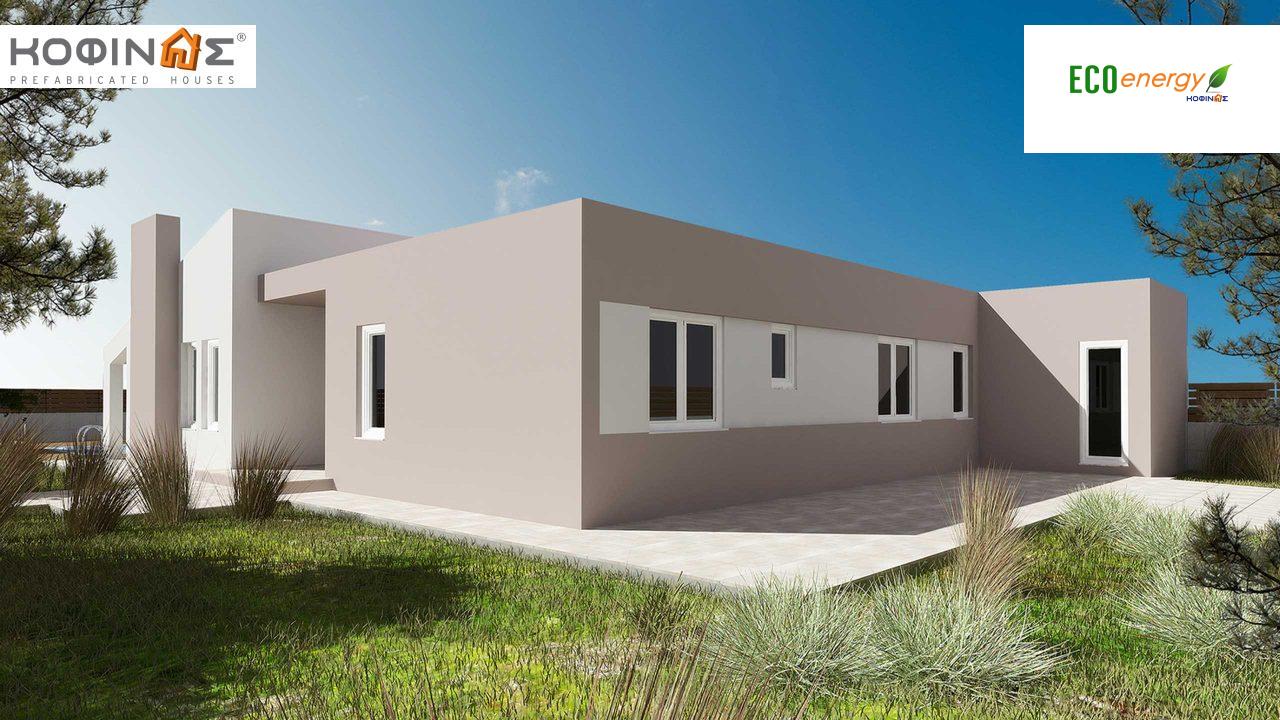 1-story house Ι-150b, total surface of 150 m², covered roofed areas 46,00 m²0