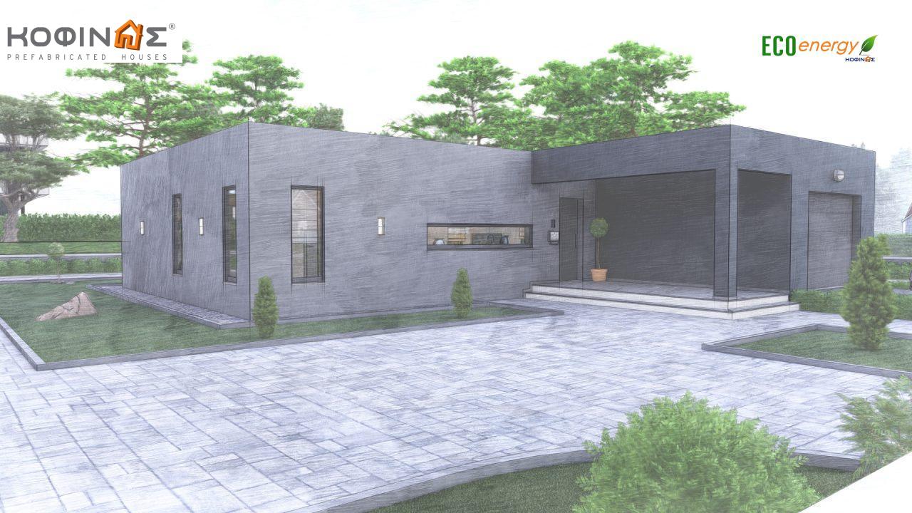 1-story house I-119, total surface of 119,08 m², +Garage 25.80 m²(=144,88 m²), covered roofed areas 47,64 m²5