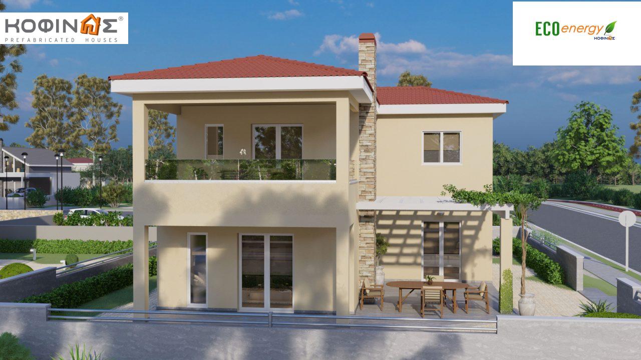 2-story house D-149, total surface of 149,13 m²,covered roofed areas 36.47 m²,balconies 19.22 m²1