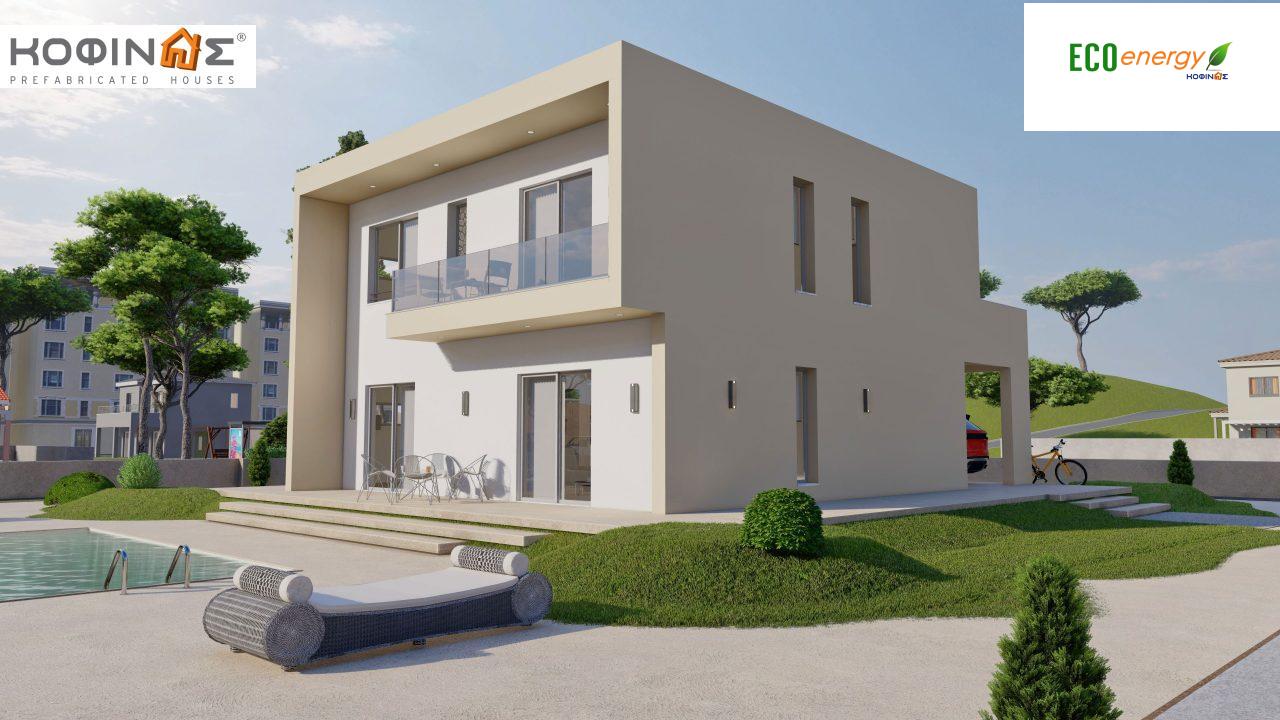 2-story house D-164, total surface of 164.94 m² ,+Garage 20.82 m²(=185.76 m²),covered roofed areas 32.38 m²,balconies 32.27 m²3
