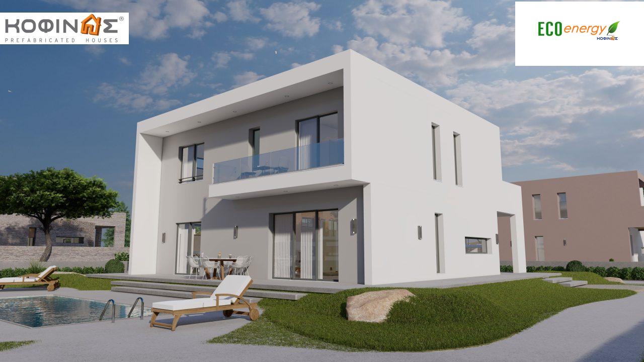 2-story house D-200, total surface of 200,08 m²,+Garage 20.82 m²(=220.90 m²),covered roofed areas 34.40 m²,balconies 32.27 m²4
