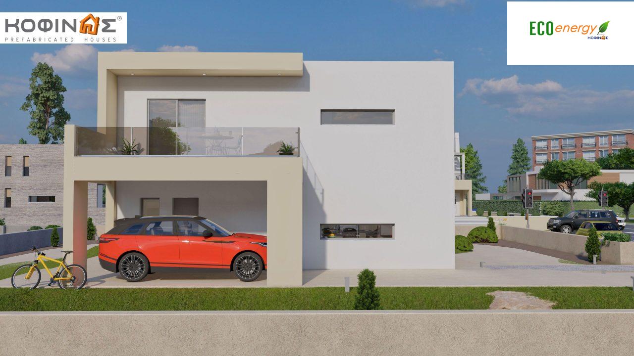 2-story house D-164, total surface of 164.94 m² ,+Garage 20.82 m²(=185.76 m²), roofed areas 32.38 m²,balconies 32.27 m²5