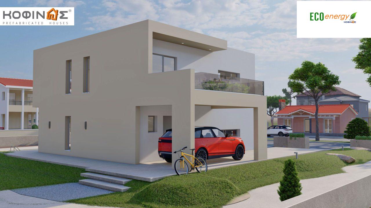 2-story house D-164, total surface of 164.94 m² ,+Garage 20.82 m²(=185.76 m²),covered roofed areas 32.38 m²,balconies 32.27 m²6