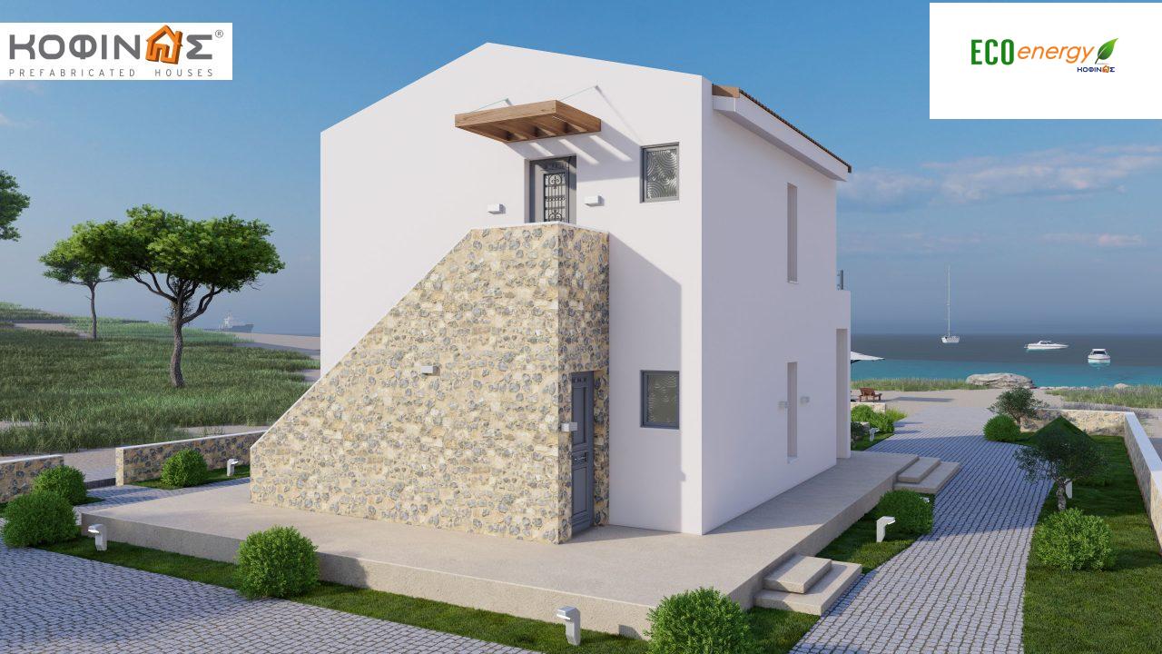 2-story house D-100( 2 x 50.12 m²), total surface of 100.24 m²,covered roofed areas 17.16 m²,balcony 12.00 m²3