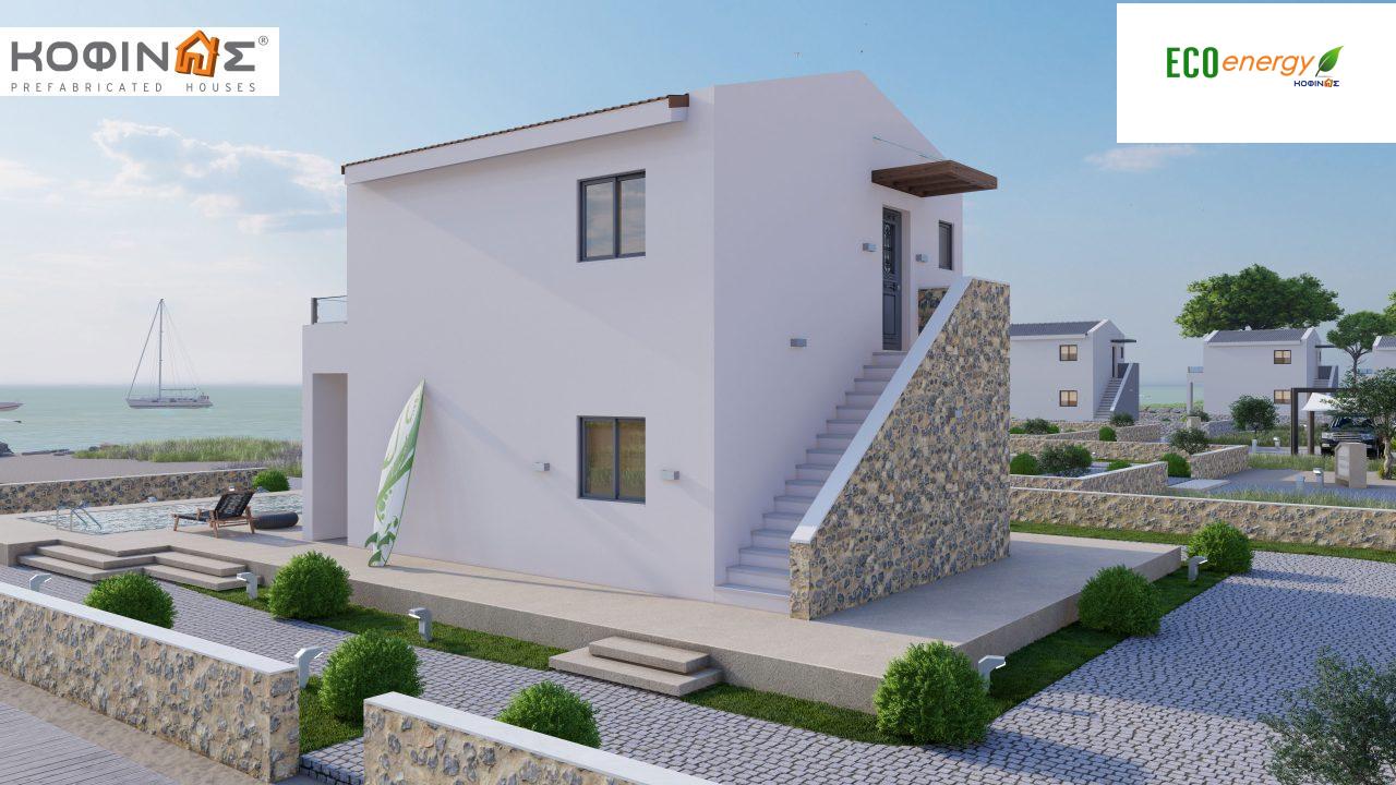 2-story house D-100( 2 x 50.12 m²), total surface of 100.24 m²,covered roofed areas 17.16 m²,balcony 12.00 m²4