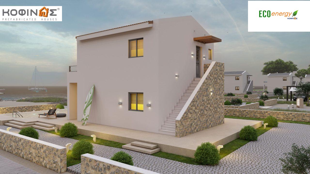 2-story house D-100( 2 x 50.12 m²), total surface of 100.24 m²,covered roofed areas 17.16 m²,balcony 12.00 m²5