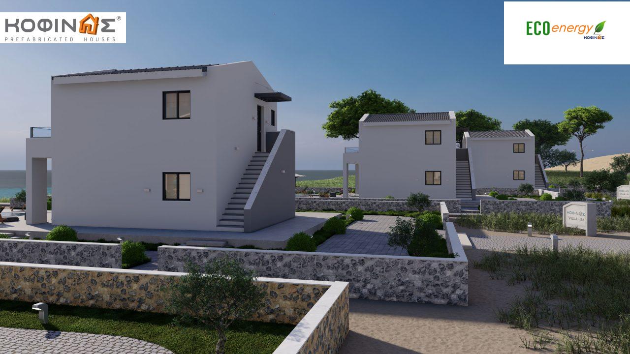 House complex E-600, total surface of 12 x 50,12 = 601,44 m²,covered areas 30,80 m², balconies 72,00 m²0