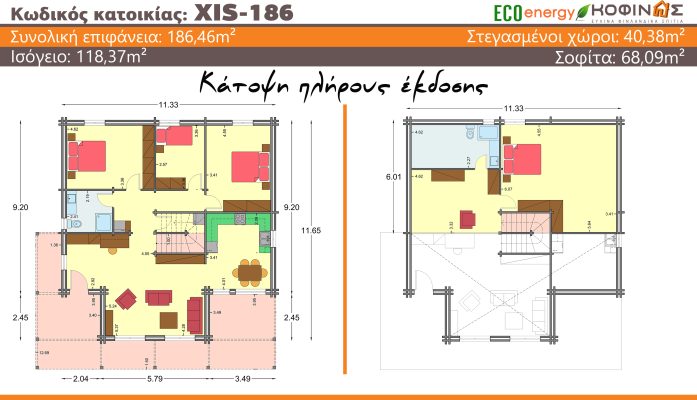 Prokataskeuasmena spitia KOFINAS SA, Energeiaki apodosi, antiseismika, xamili katanalwsi, villa,oikologiki katoikia