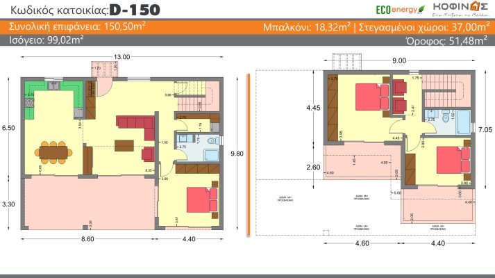 Floor plan of a new costed residence - KOFINAS - This is how the Future is Built