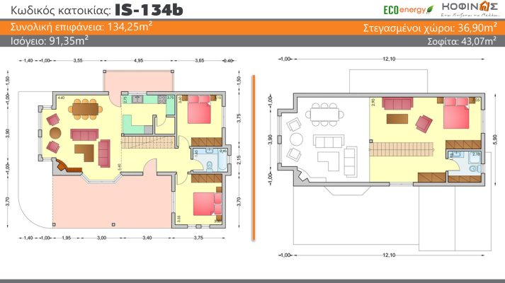 Prokataskeuasmena spitia KOFINAS SA, Energy apodosi, antiseismic, xamili katanalwsi, villa, oikologiki katoikia