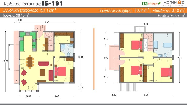 Prokataskeuasmena spitia KOFINAS SA, Energy apodosi, antiseismic, xamili katanalwsi, villa, oikologiki katoikia