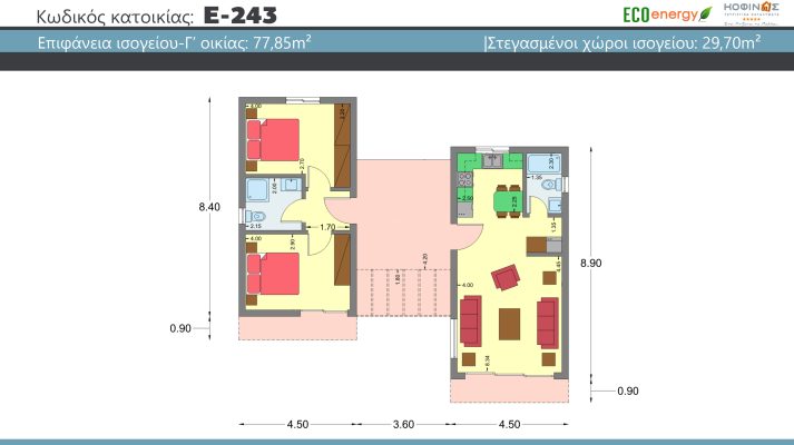 Prokataskeuasmena spitia KOFINAS SA, Energeiaki apodosi, antiseismika, xamili katanalwsi, villa,oikologiki katoikia
