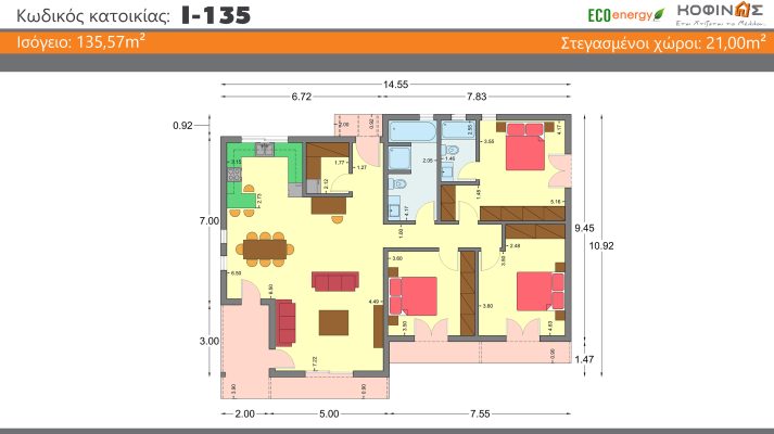 Prokataskeuasmena spitia KOFINAS SA, Energy apodosi, antiseismic, xamili katanalwsi, villa, oikologiki katoikia