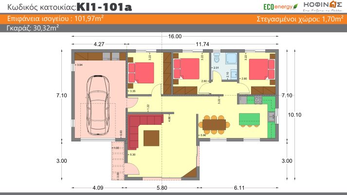 New floor plan proposal for a costed residence KI1-101a