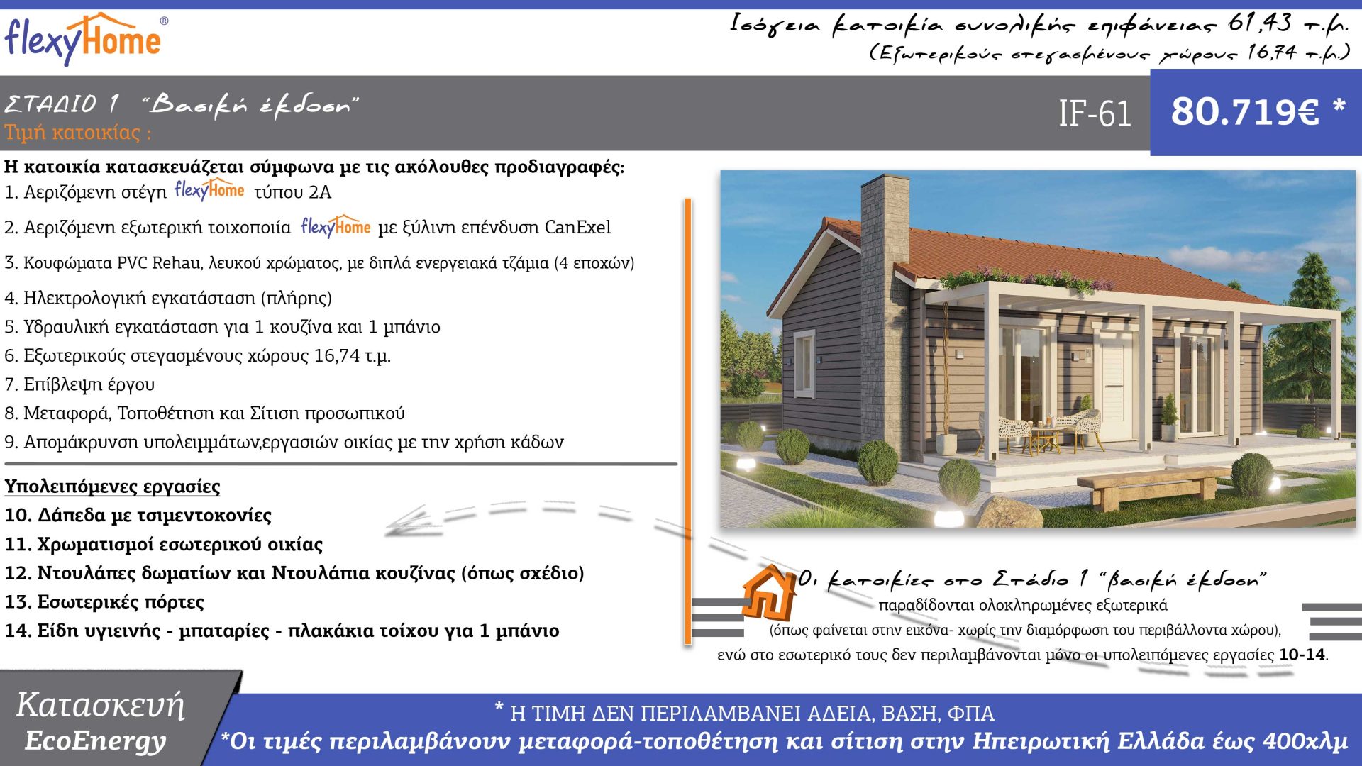 FlexyHome-IF-61-Νέος τιμοκατάλογος-Κοφινάς προκατασκευασμένα σπίτια
