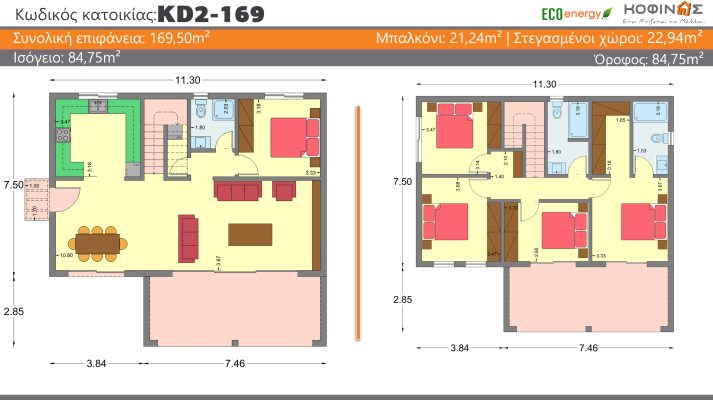 Новая планировка жилого дома KD2-169- Kofinas — Так строится будущее.